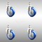 Service Caster 4 Inch 316SS Blue Polyurethane Wheel Swivel 10mm Threaded Stem Caster Set SCC-SS316TS20S414-PPUB-BLUE-M1015-4 - alternate 1